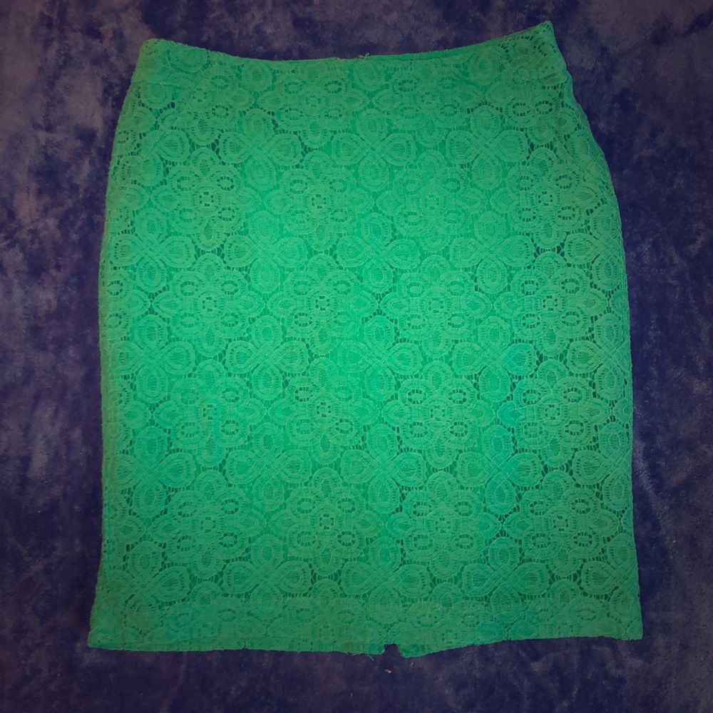 Lace Pencil Skirt (Teal/Aqua)